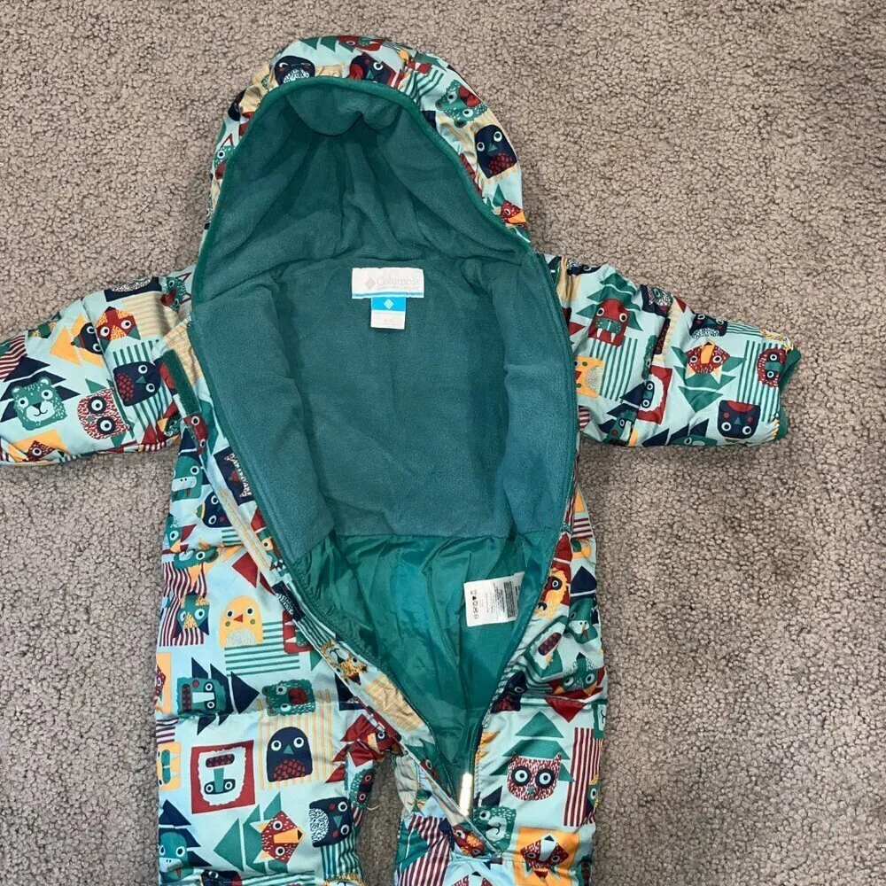 COLUMBIA SNUGGLY BUNNY BUNTING DOWN INSULATED WATER RESISTANT SNOWSUIT 3-6months